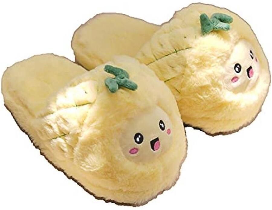 Leuke Pitaya Avocado Slippers Warme Pluche Huis Slaapkamer Slippers voor Vrouwen