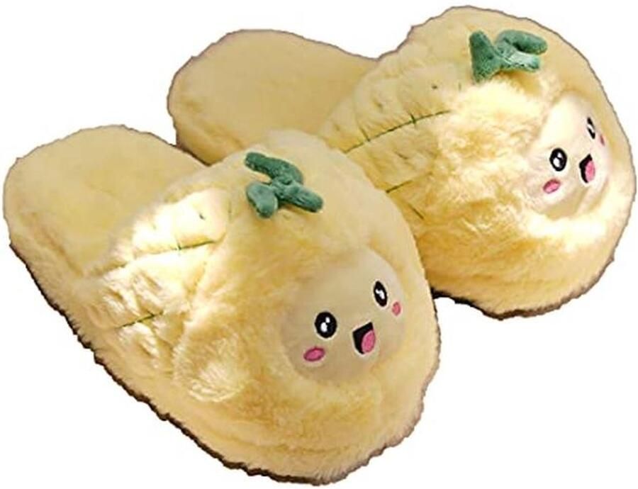 Leuke Pitaya Avocado Slippers Warme Pluche Huis Slaapkamer Slippers voor Vrouwen