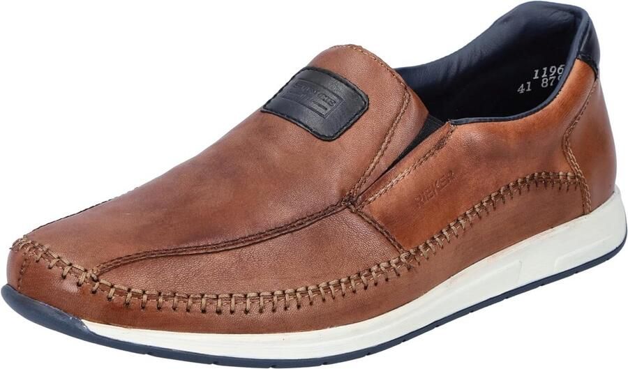 Lederen Heren Instapschoenen Lichtbruin Comfortabele Leren Loafers met Losse Inlegzool