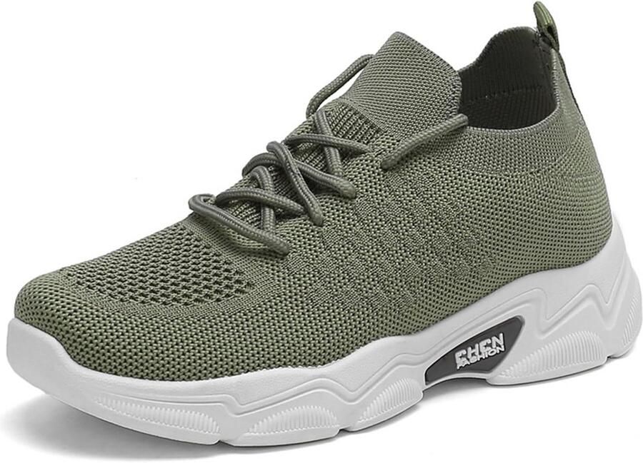 Lichte Ademende Sportschoenen Dames Mesh Sneakers met Traagschuim Zool voor Wandelen en Casual