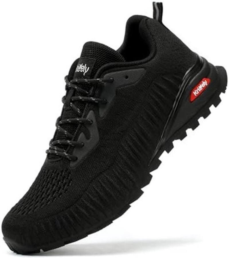 Lichte ademende trailloopschoenen voor heren antislip fitness en outdoor zwart - Foto 1
