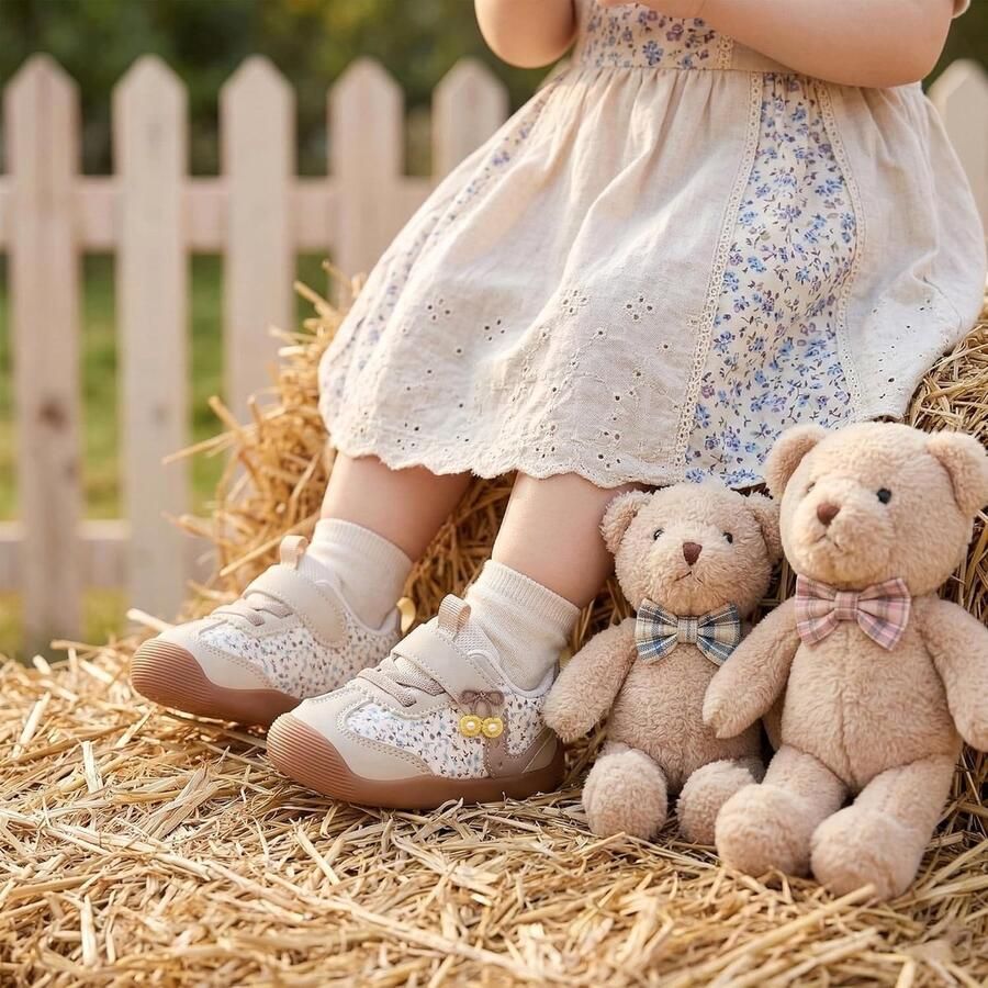 Lichte Babyschoenen voor en Ade d en Comfortabel Antislip Rubberzool Ideaal voor Binnen en Buiten Ruimte voor de Tenen