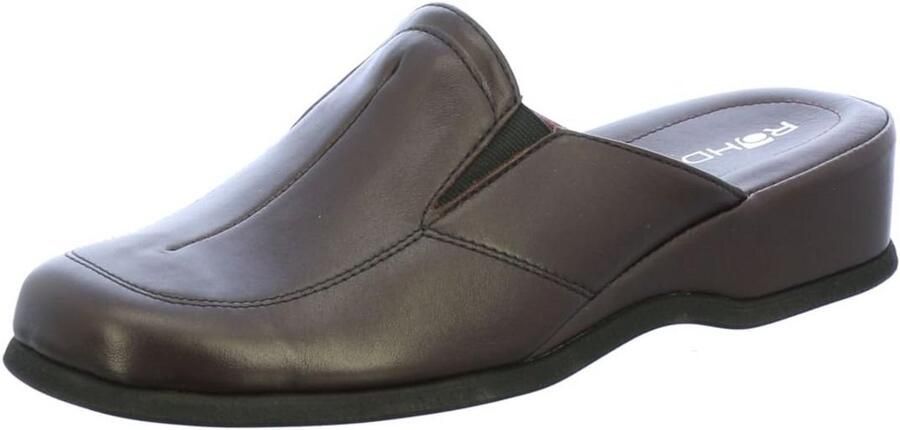 Lichte Dames Pantoffels van Leer met Badstof Voering en Elastische Inlegzool