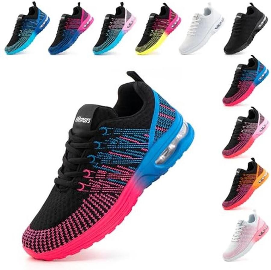 Lichte Dames Sneakers met Ademend Luchtkussen Perfect voor Wandelen en Joggen