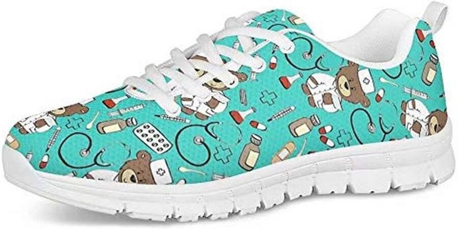 Lichtgewicht Dames Sneakers voor Verpleegkundigen Mesh Sportschoenen voor Wandelen en Hardlopen )