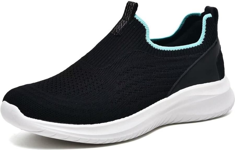 Lichte Damessneakers Ademend Gebreid Instapschoenen voor Lopen