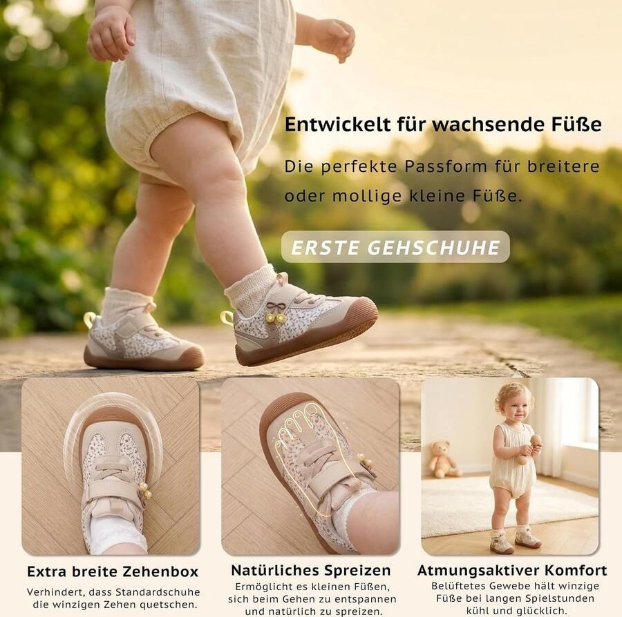 Lichte en ade de babyschoenen voor en antislip rubberen zool zachte zool en brede teenruimte voor peuters ideaal voor binnen en buiten