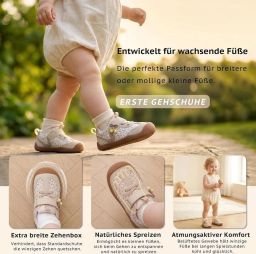 Lichte en ade de babyschoenen voor en antislip rubberen zool zachte zool en brede teenruimte voor peuters ideaal voor binnen en buiten
