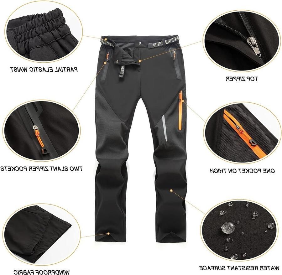 Lichte en Ademende Heren Softshell Wandelschoenen met Ritszakken voor Comfortabel en Sneldrogend Wandelen