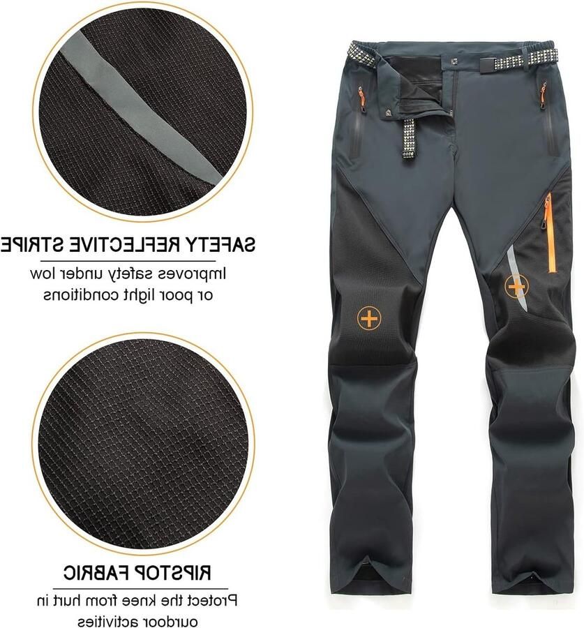 Lichte en Ademende Wandelschoenen voor Mannen met Ritszakken Sneldrogend en Stretchmateriaal Frosted Grey
