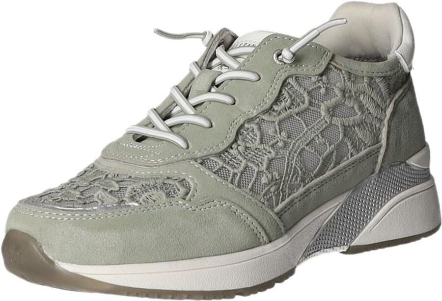 Lichte & Glinsterende Damessneaker met Haakdetails Zomers Casual Veterschoentje