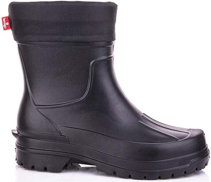 Lichte EVA Rubberlaarzen Kort Model Gevoerd Zwart