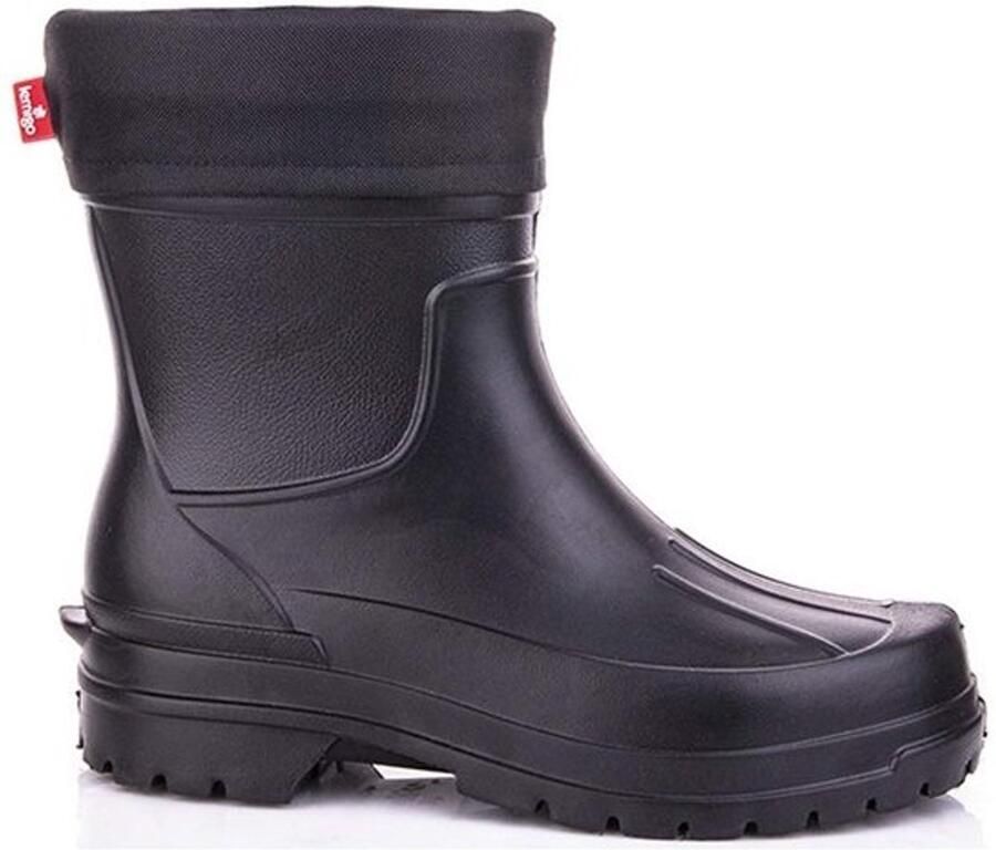 Lichte EVA Rubberlaarzen Kort Model Gevoerd Zwart