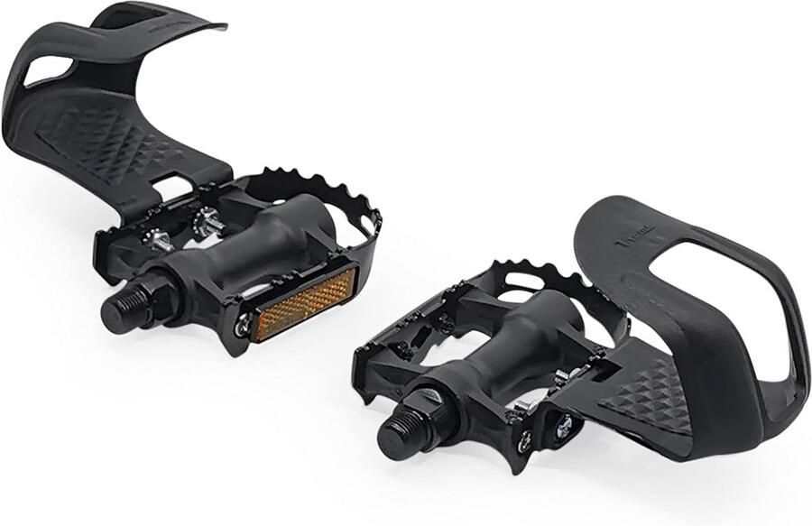 Lichte Fiets Pedalen met Pedaalhaken 9 16 Inch Schroefdraad voor Fixie MTB en Hometrainer