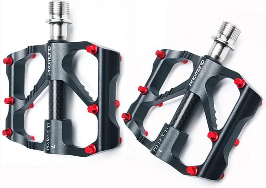 Lichte Fietspedalen 9 16 inch met Titanium As en Carbon Buis Geschikt voor Racefiets en Mountainbike