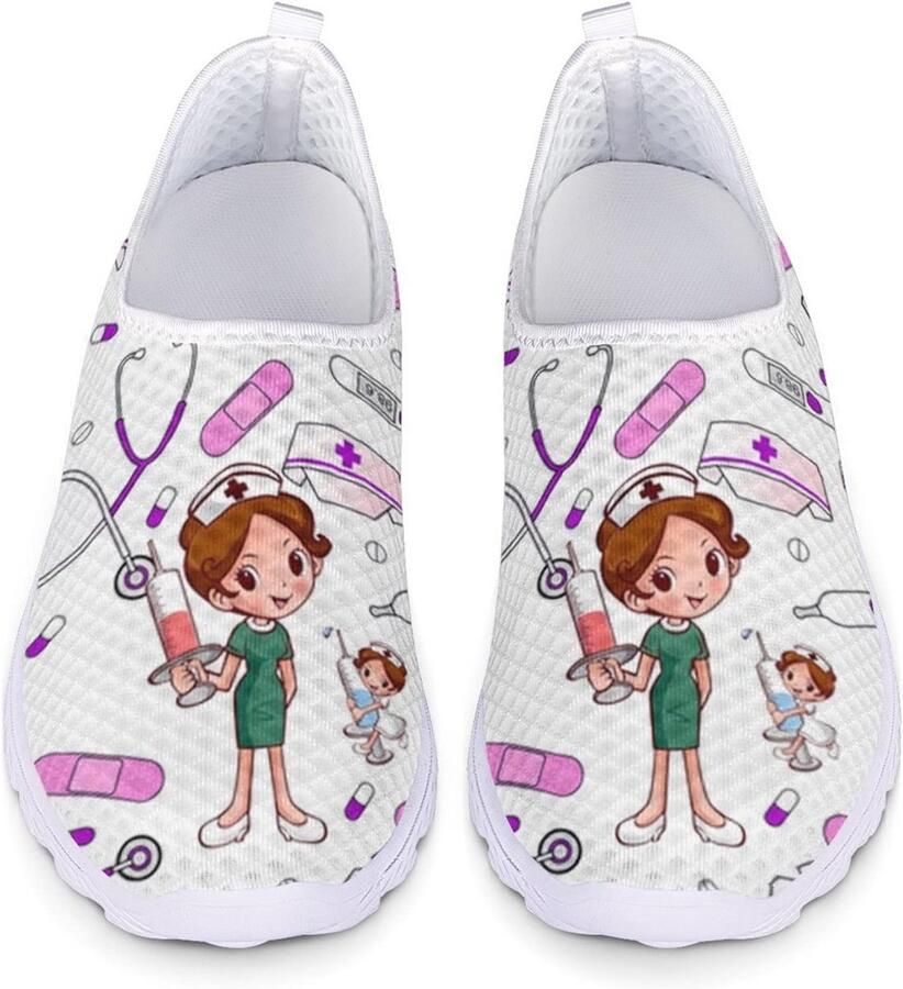 Lichte Hardloopschoenen voor Dames Ademende Joggingsneakers met Veters