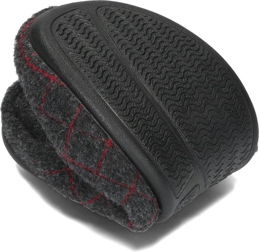 Comfortabele Vilten Pantoffels voor Heren met Flexibele Rubberzool