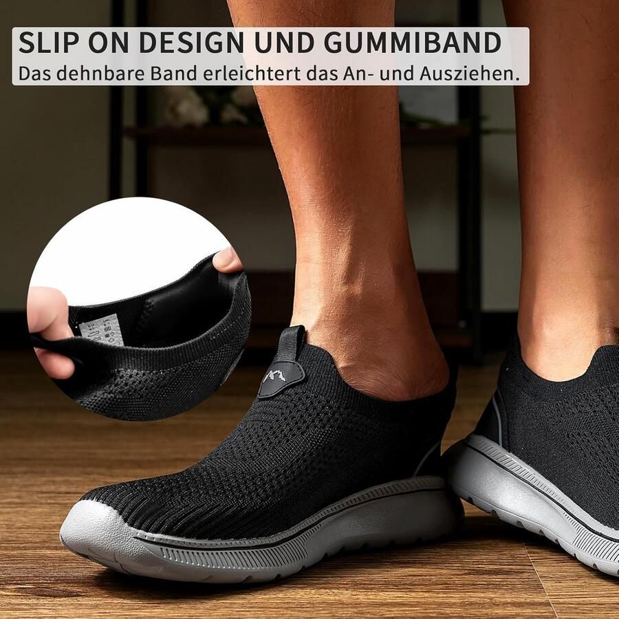 Lichte Heren Sneakers Slip-On Ademend Mesh Casual Wandelschoenen