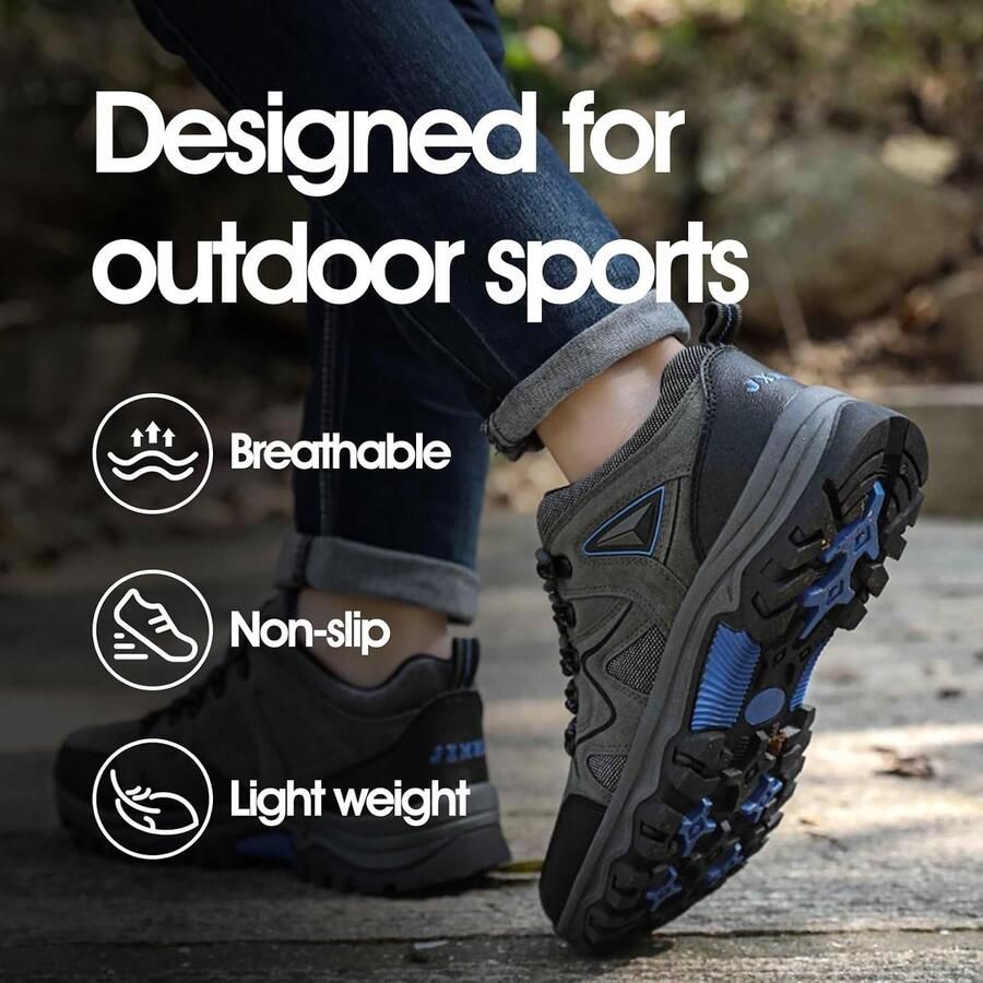 Lichte Heren Wandelschoenen Grijs 45 EU Outdoor Sportschoenen voor Hiking en Trailrunning