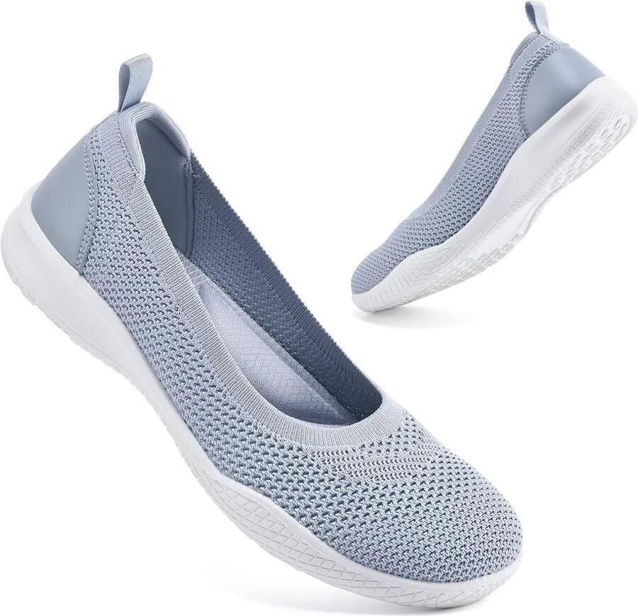 Lichte Instappers Dames Sportschoenen Mesh Ademend Platte Zolen