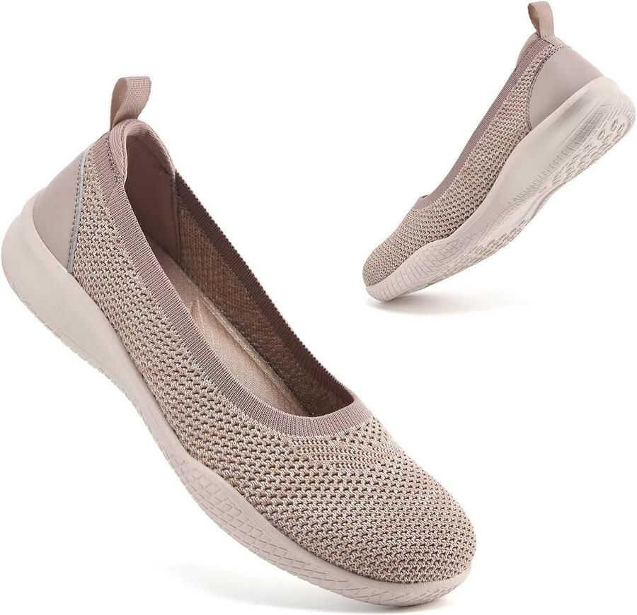 Lichte Instapsneakers Dames Zomer Ademende Mesh Slippers met Platte Zool