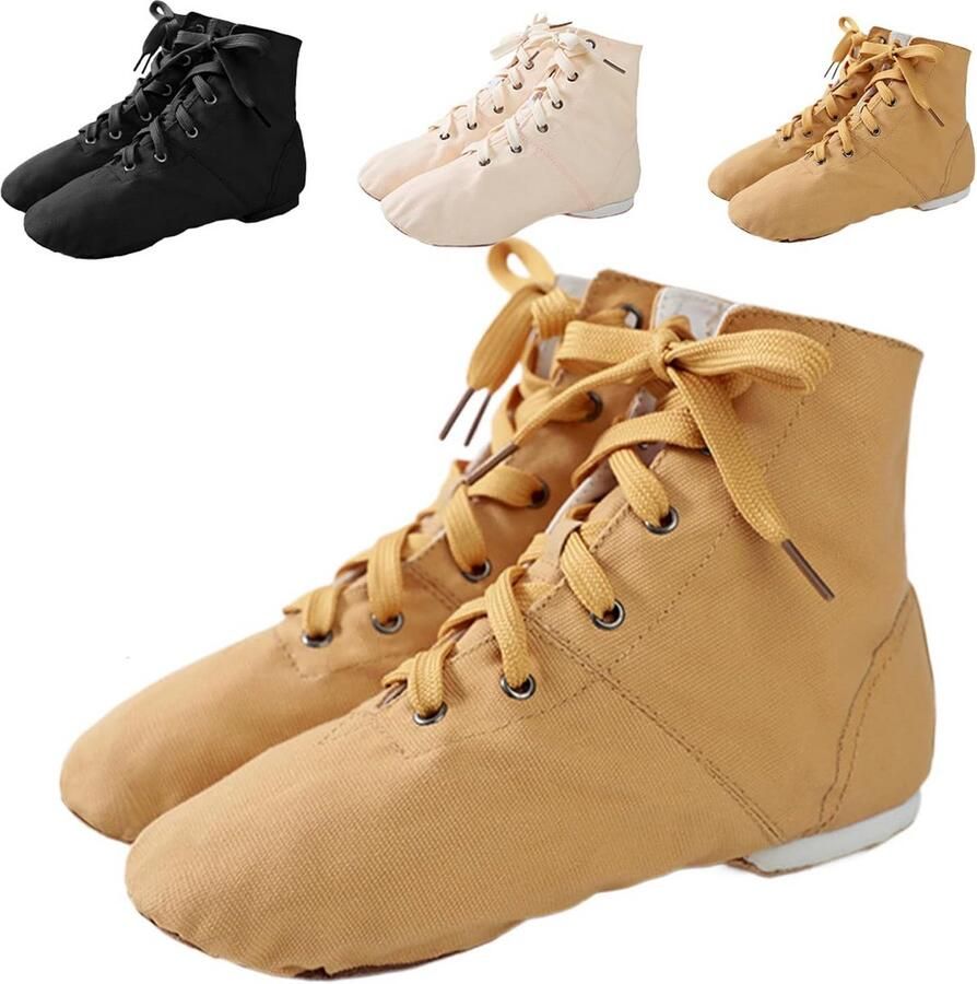 Lichte Jazz Danssneakers voor Dames met Splitzool voor Ballet en Latijns-Amerikaanse Dans