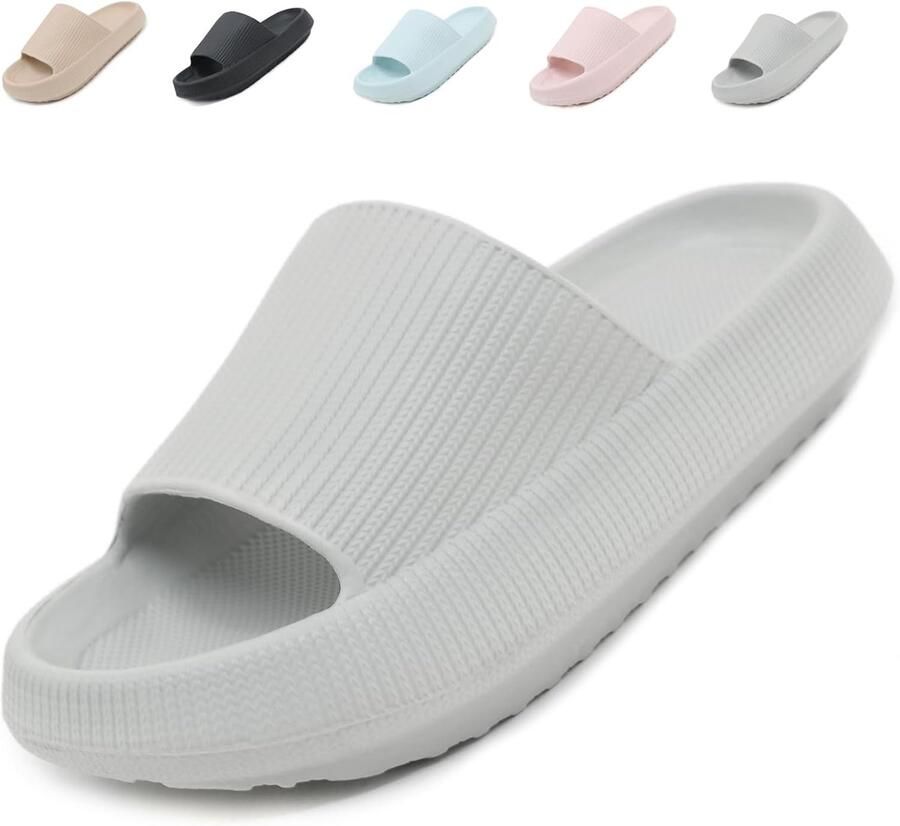 Lichte Slides met Dikke Zool voor en Antislip Badslippers