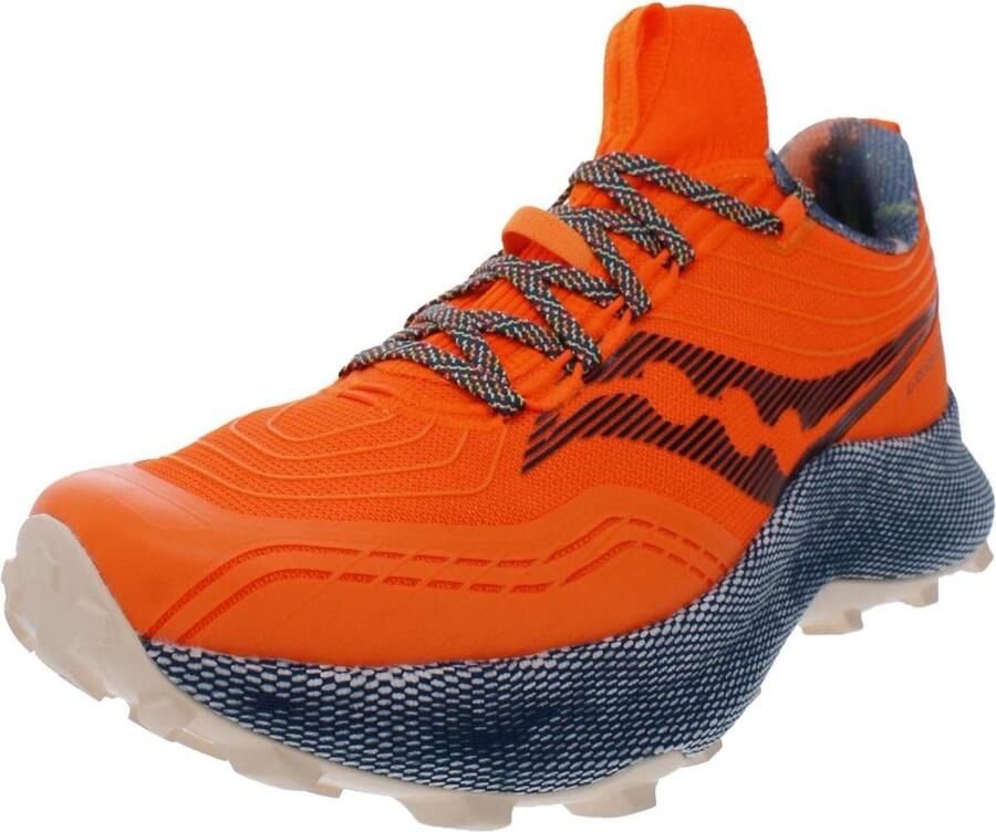 Lichte Trail Hardloopschoenen Oranje Maximale Grip en Demping voor Elk Terrein