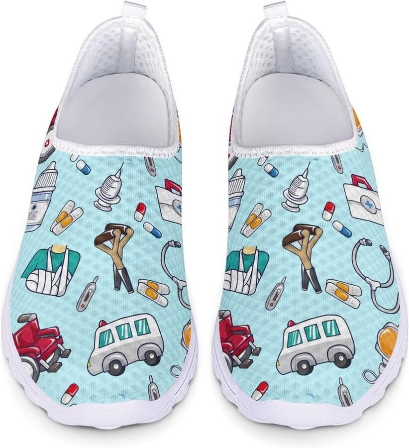 Lichte Wandelschoenen Dames Ademende Sportschoenen met Veters voor Hardlopen en Joggen