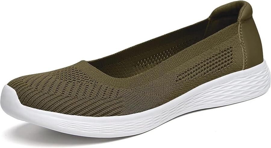 Lichte Wandelschoenen voor Dames Ademende Instapsneakers Flexibel Mesh Comfortabel