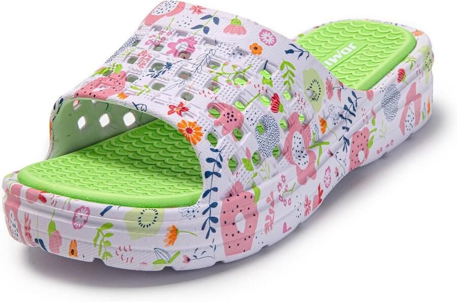 Lichte Zomer Slippers Dames met Bloemenprint Teenslippers voor Strand en Zwembad