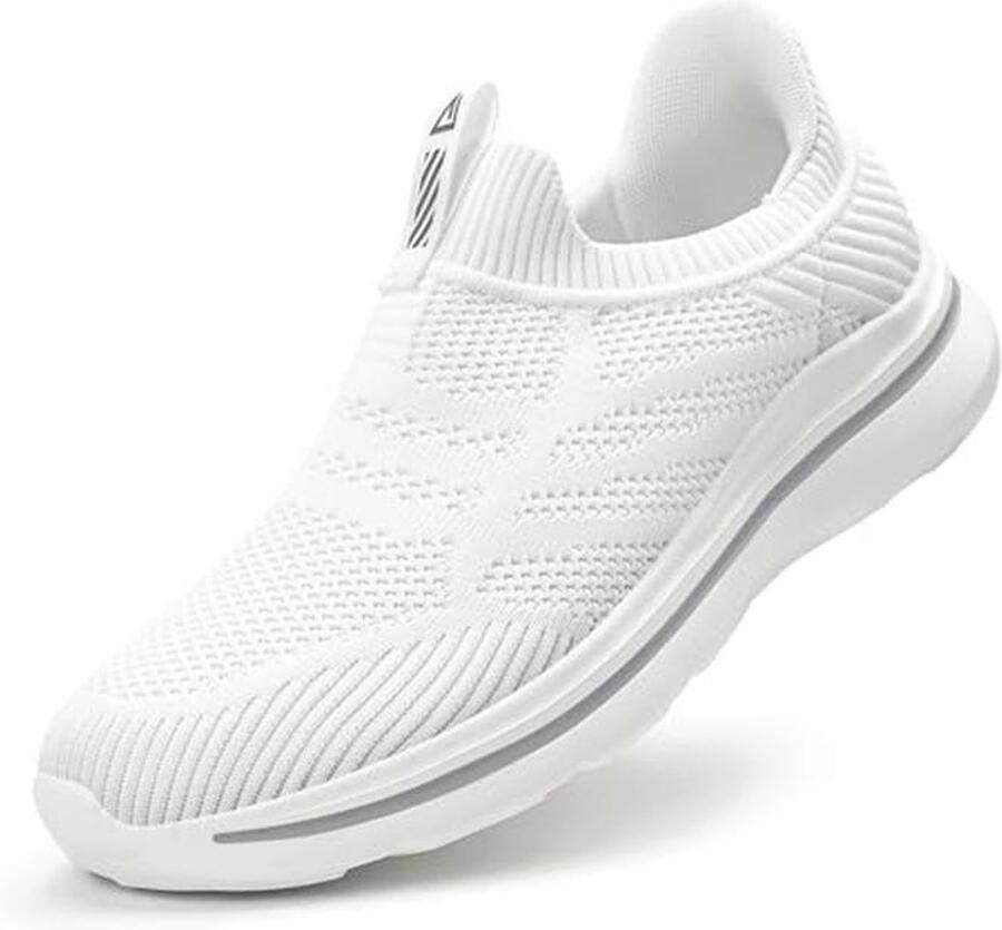 Lichtgewicht Ademend Hands-Free Sneakers voor Mannen Comfortabele Slip In en Lace Up Sportschoenen
