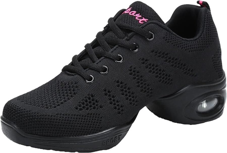 Lichtgewicht Ademende Jazzdansschoenen voor Dames met Vetersluiting