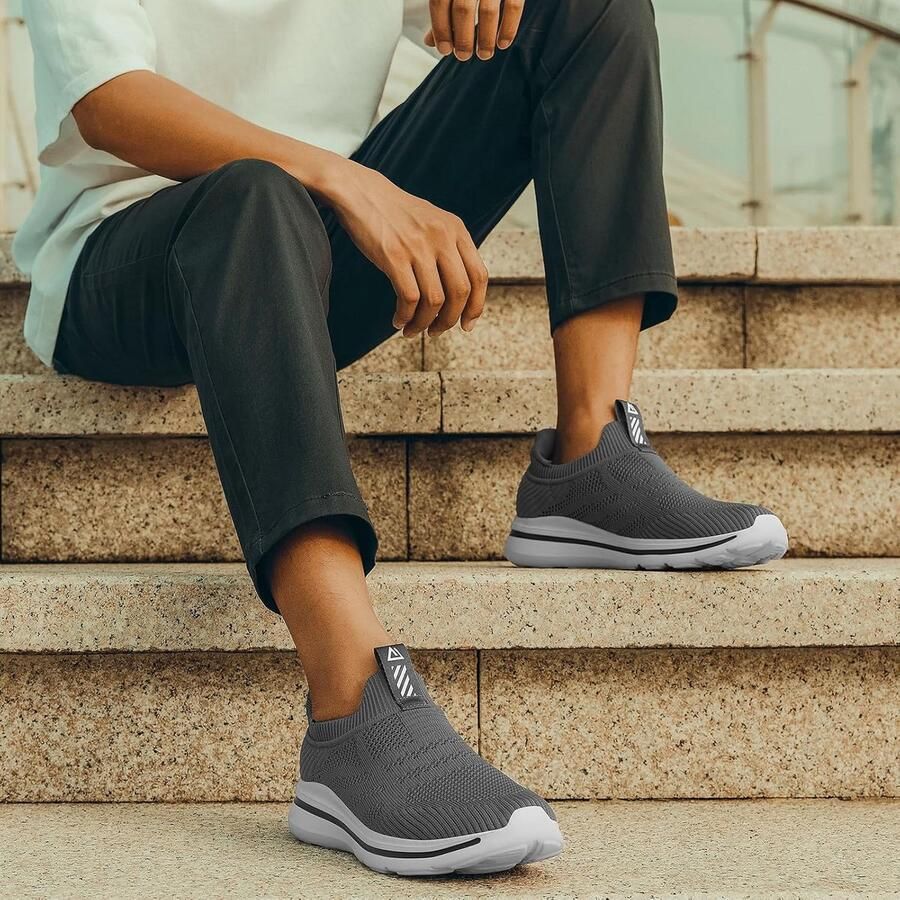 Lichtgewicht Ademende Sportschoenen voor Heren Comfortabele Instappers