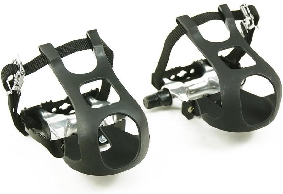 Lichtgewicht Aluminium Fiets Pedalen met Stevige Voetbanden voor Fixie en Stadsfiets