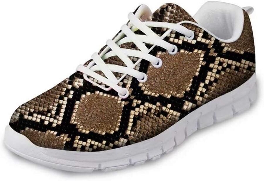 Lichtgewicht Casual Sneakers met Opvallend Dierlijk Patroon Geschikt voor en