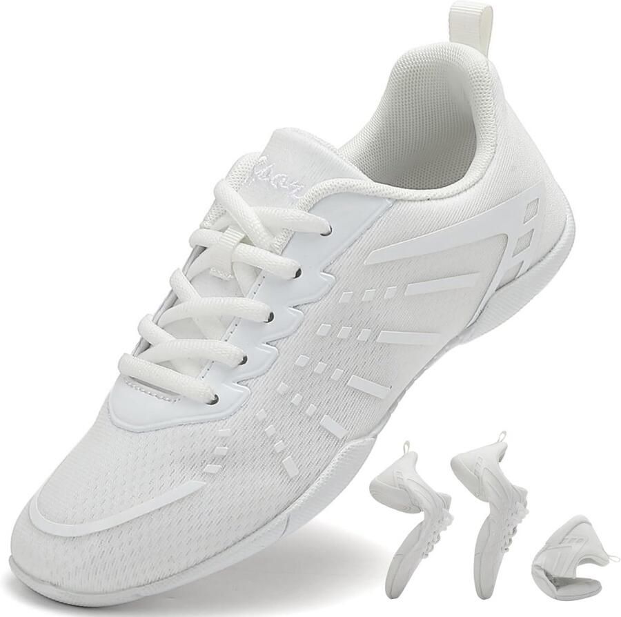 Lichtgewicht Cheerleading Schoenen Wit voor Dames en Meisjes Ademende Dans- en Sportsneakers