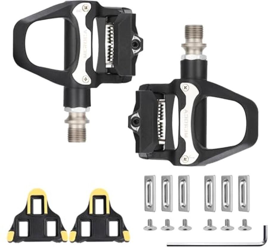 Lichtgewicht Clipless Fietspedalen met Schoenplaatjes Set voor BMX MTB en Spin
