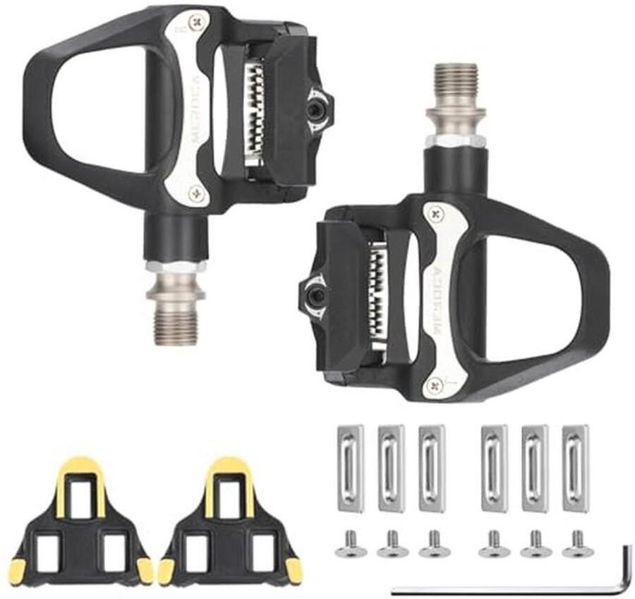 Lichtgewicht Clipless Fietspedalen met Schoenplaatjes Set voor BMX MTB en Spin