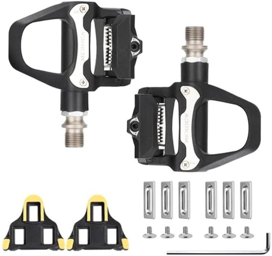Lichtgewicht Clipless Fietspedalen met Schoenplaatjes Set voor BMX MTB en Spin