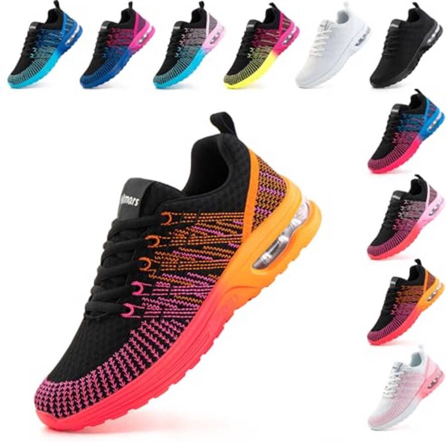 Lichtgewicht Dames Hardloopschoenen Casual Trainers voor Jogging en Sport in Kleuren