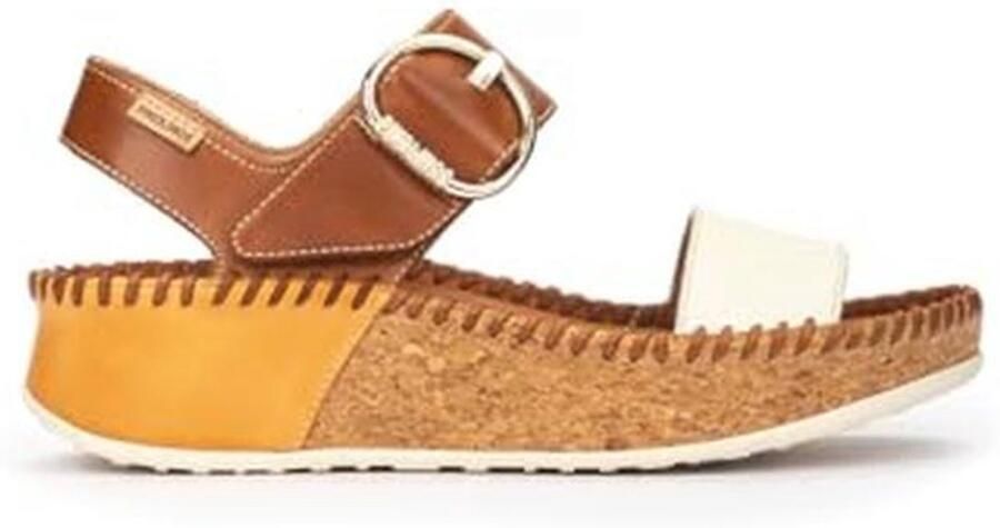 Lichtgewicht dames quarter strap wig sandaal met haak-en-lus sluiting