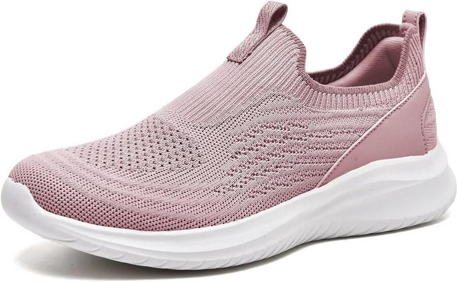 Lichtgewicht Dames Sneakers Ademend Gebreid Slip-On Sportschoenen