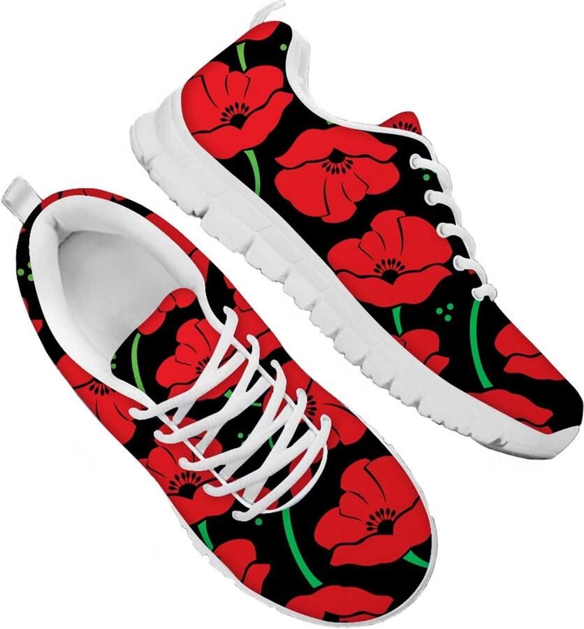 Lichtgewicht Dames Sneakers met Veters Ademend en Comfortabel voor Sport en Wandelen