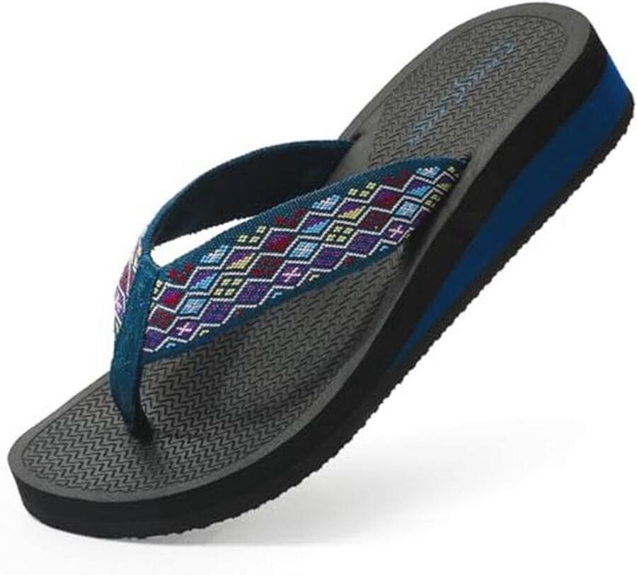 Lichtgewicht Dikke Hak Teenslippers voor Dames Comfortabele Strand Sandalen