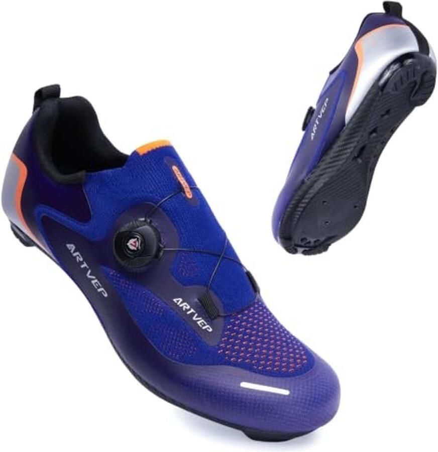 Lichtgewicht Fietsschoenen Unisex Compatibel met Pedalen Blauw