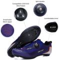 Lichtgewicht Fietsschoenen voor en Compatibel met Pedalen - Blauw