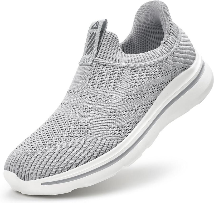Lichtgewicht Heren Sneakers Ademend Mesh Slip-On Sportschoenen Zonder Strikkoord