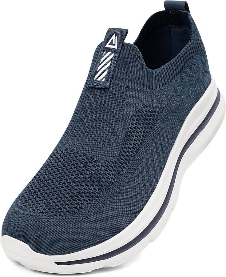 Lichtgewicht Heren Sneakers Blauw Ademende Mesh Sportschoenen voor Hardlopen en Fitness