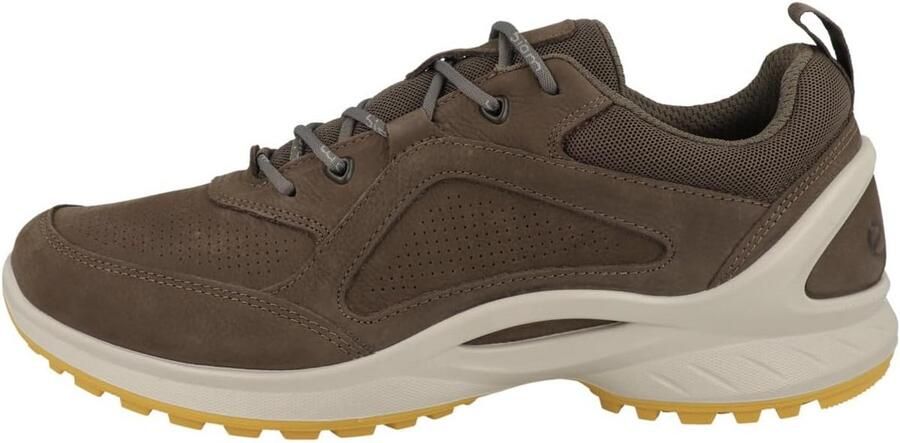 Zwarte leren wandelschoenen met stevige rubberen zool